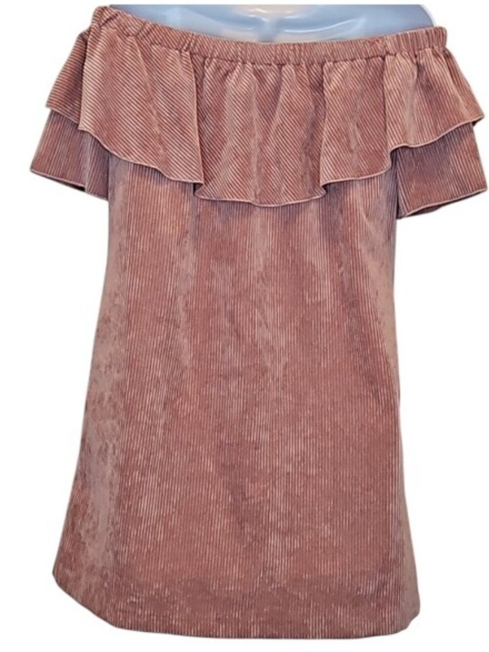 Endless Rose Mini Dress Small New Women's Ribbed Off The Shoulder Pockets - Picture 6 of 8